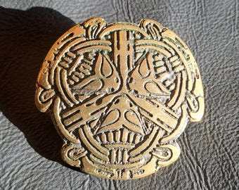 Viking Style Brass Brooch for Cloak or Tunic