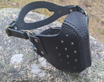 Leather Sci-Fi Futuristic Post Apocalyptic Biker Mask