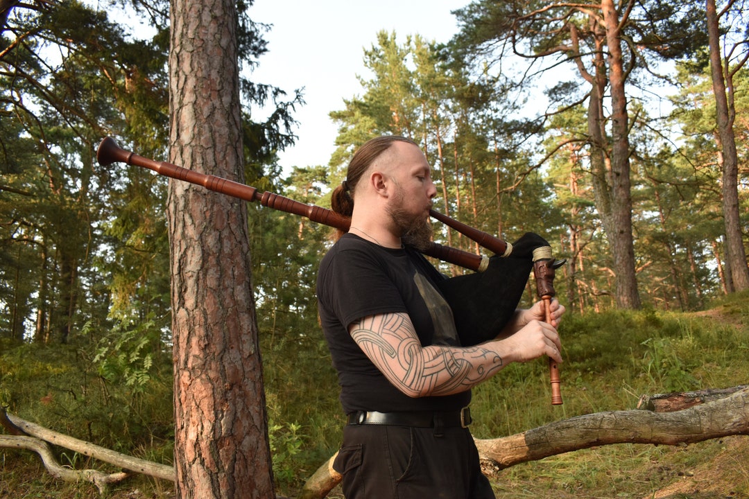 Bagpipe in D Major With Long Bass Drone and Dragon Head Etsy