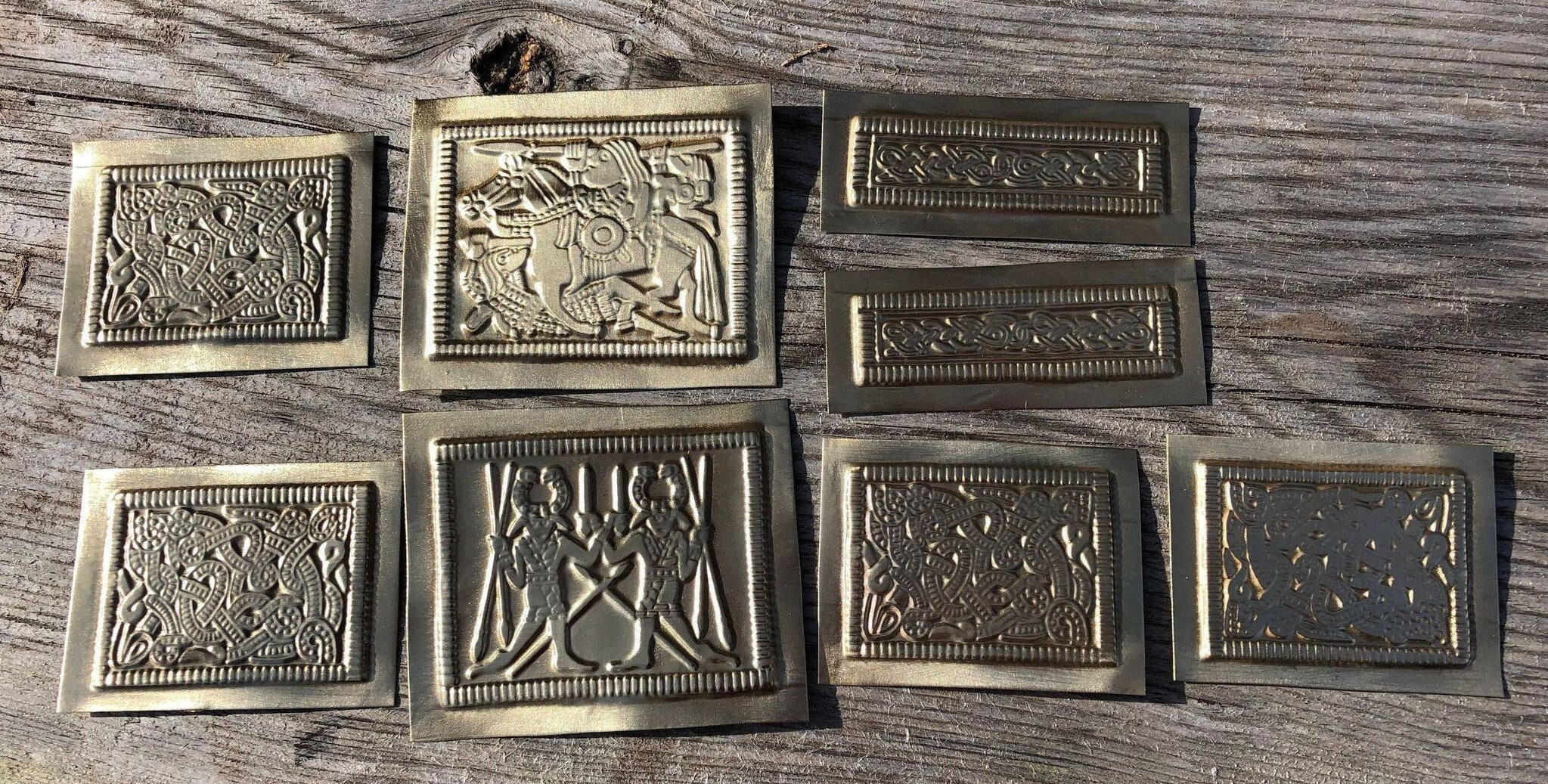 Anglo Saxon PressBlech Brass Plates Sutton Hoo helmet DIY authentic Handmade for Your projects