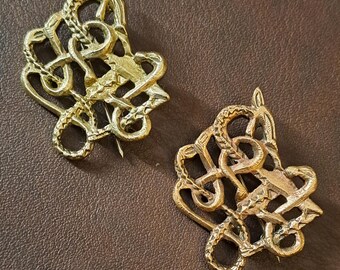 Viking Dragon Urnes style brooch Replica Scandinavia Norse jewelry Reenactment Bronze Brass