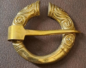 Livonian Medieval Celtic Brass Baltic Brooch Sakta