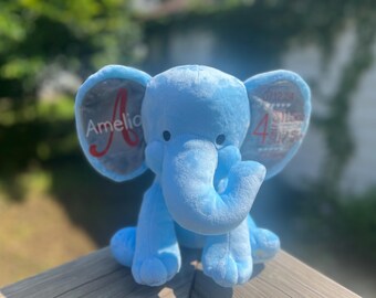 Anuncio de nacimiento personalizado de elefante: regalo personalizado para recién nacidos