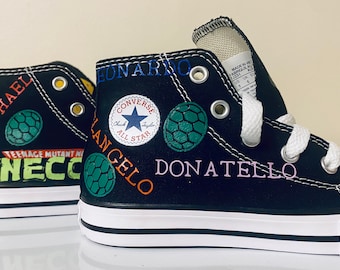 Custom Ninja Turtle Converse All-Star Hightop Shoes