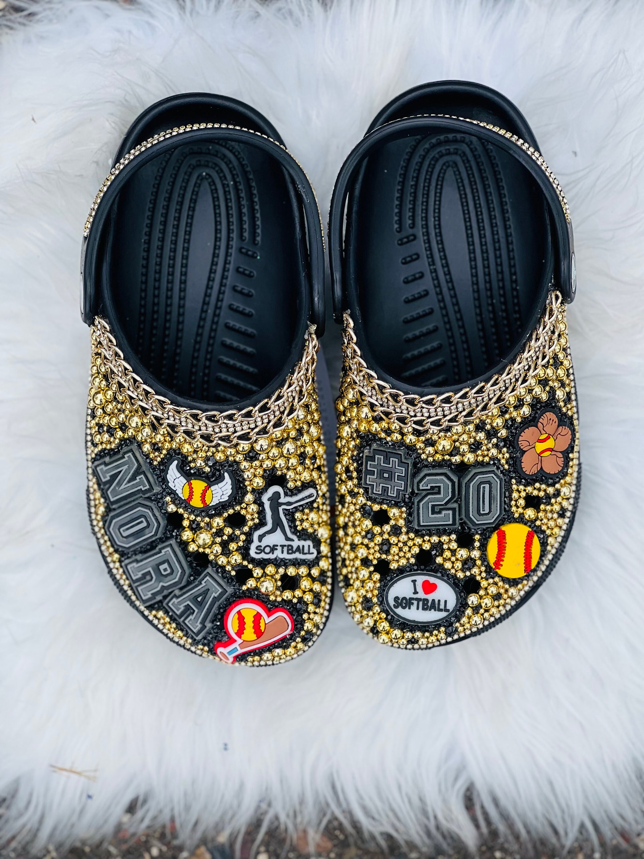 Softball Player Softball Crocs Clog Crocband Clog Softball Crocs  Personalized Personalized Softball