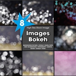 Bokeh Stock Image 8 pics  jpg photos background digital paper 0verlay photography templates royalty-free, picture graphic textures