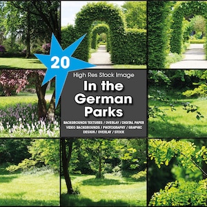 Stock Image 20 pics &quot;German Park&quot; jpg photos background digital paper 0verlay photography templates royalty-free, picture graphic textures