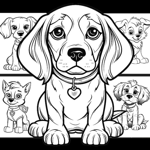 33 Hunde-Welpen Ausmalbilder für Kinder | Puppe Dog Coloring Pages I Malbilder zum ausdrucken