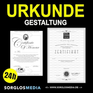 Firmenzertifikate | Gestaltete individual Urkunden I Garantieschein