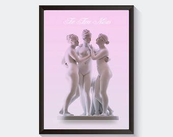 LGBT-art-decoposter, 'De drie muzen' (digitale download)