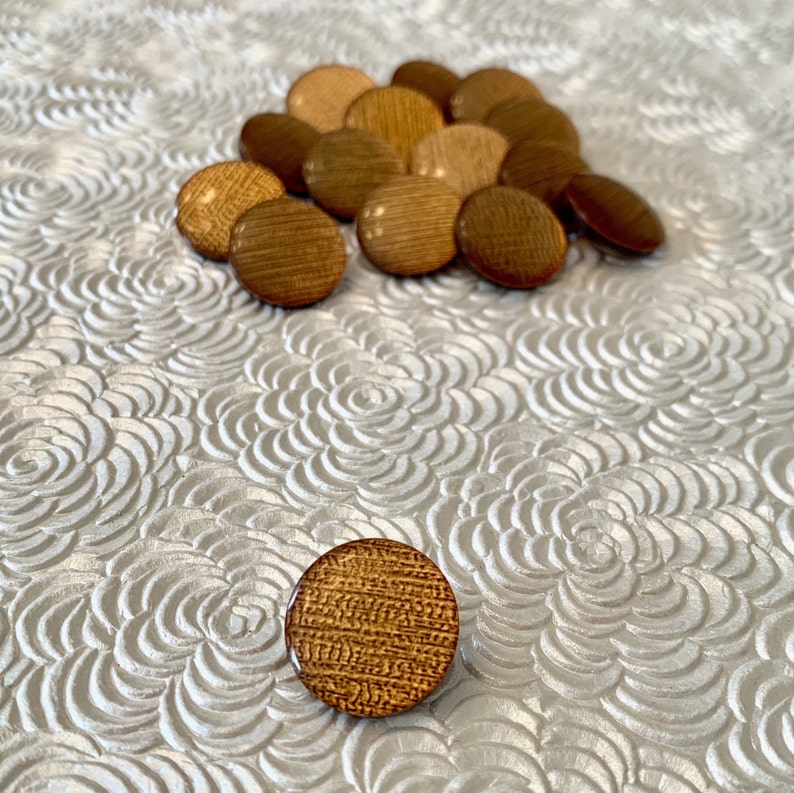 Copper Bronze Color Plastic Shank Buttons set of 15