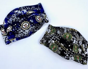 US Navy/Army Gesichtsmaske: Erwachsenengröße, verstellbar, 100% Baumwolle