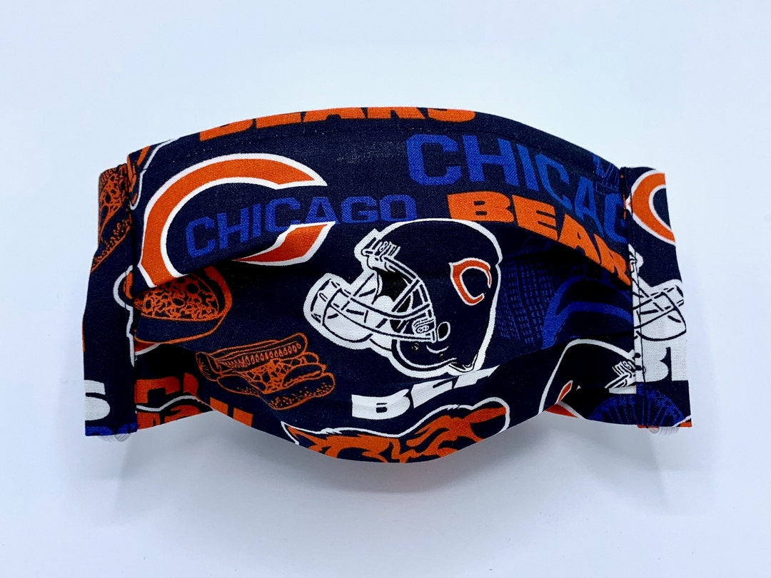 Chicago Bears Face Mask, Football Mask, Adult With Nose Wire and