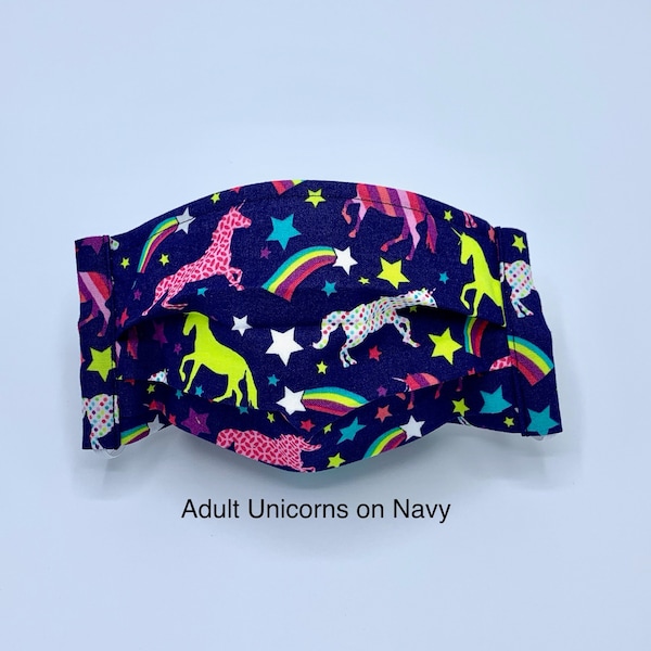 Unicorn Face Mask Adult Etsy