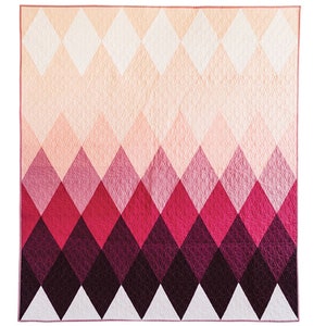 Triangle Quilt Pattern | Modern Quilt Pattern | Beginner Quilt Pattern | Ombre Quilt | Ivy League Quilt Pattern Download