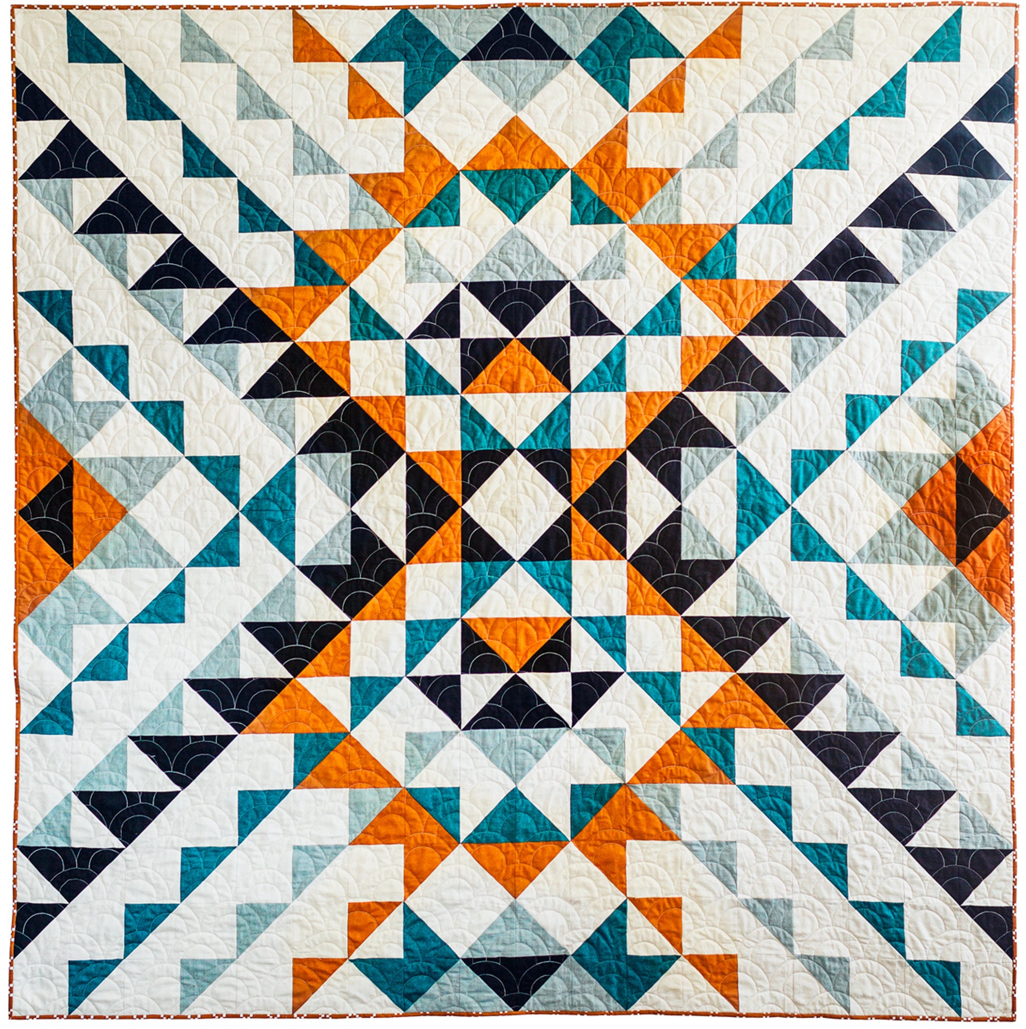 Half Square Triangle Quilt Modern Quilt Pattern Beginner Etsy
