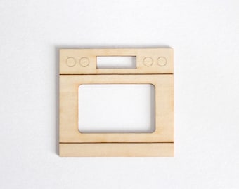 Dollhouse Stove Front - Kitchen Replacement Parts | Stove front for 1:12 Scale Miniature Kitchen