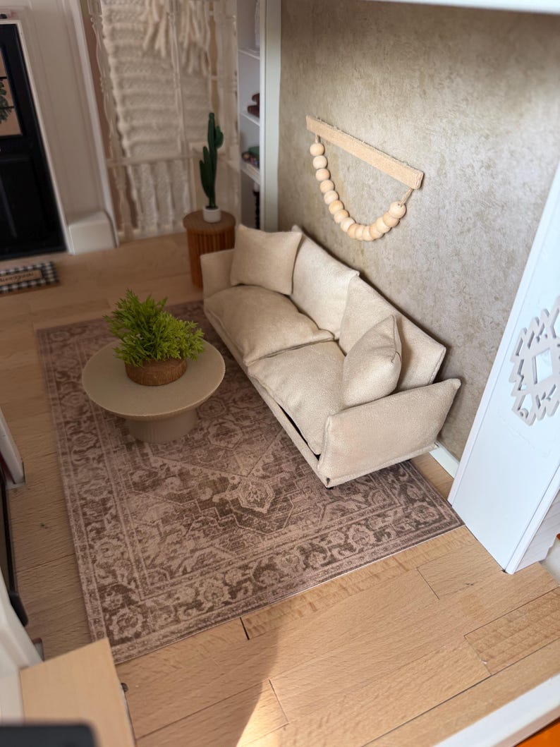 Dollhouse Area Rugs - The Cottage Collection | 1:12 Scale Miniature Rugs | 4"x 6", 6"x9" Doll House Decorative Canvas Rugs Bild 16
