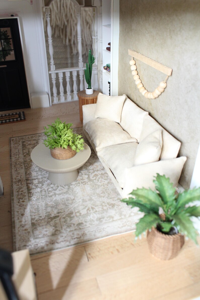 Dollhouse Area Rugs - The Cottage Collection | 1:12 Scale Miniature Rugs | 4"x 6", 6"x9" Doll House Decorative Canvas Rugs Bild 6