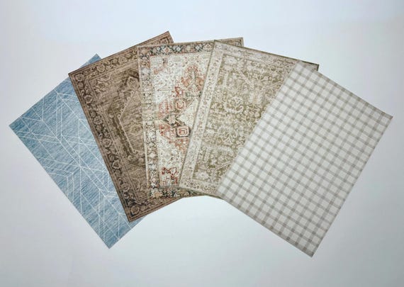 Dollhouse Area Rugs - The Cottage Collection | 1:12 Scale Miniature Rugs | 4"x 6", 6"x9" Doll House Decorative Canvas Rugs