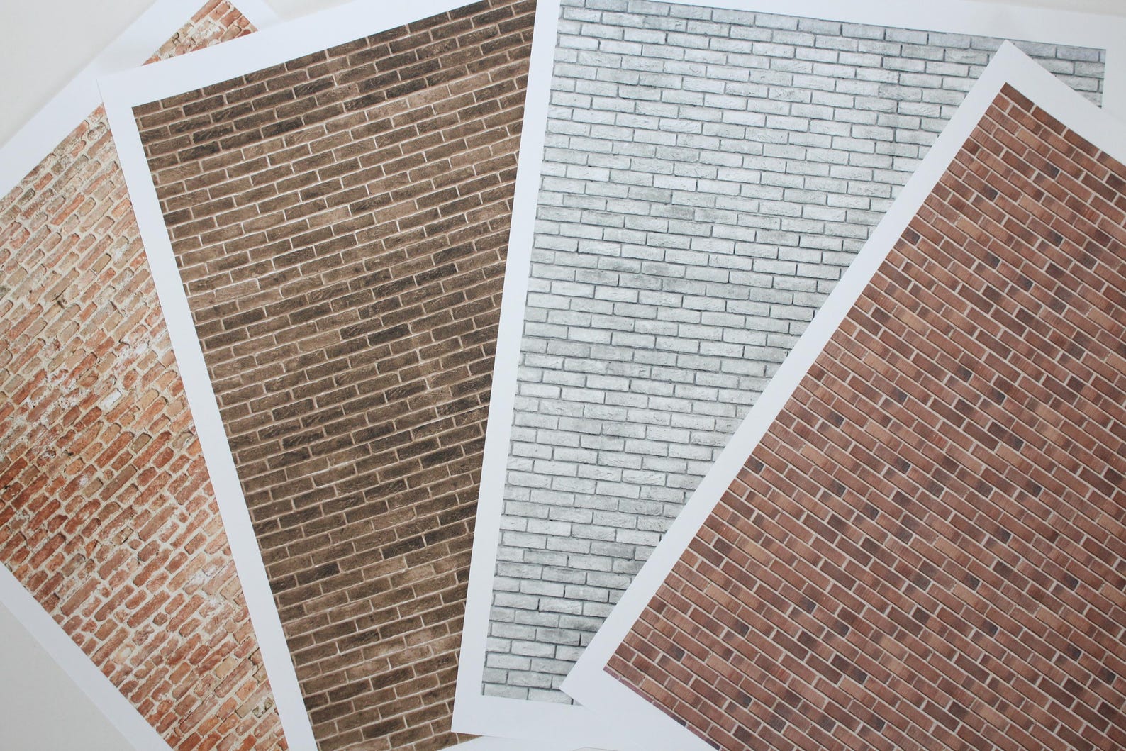 Dollhouse Printable Brick Patterns | Modern Brick Collection | Set of 4 ...