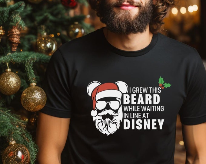 Featured listing image: Santa Beard Shirt | Perfect for Disney Trips