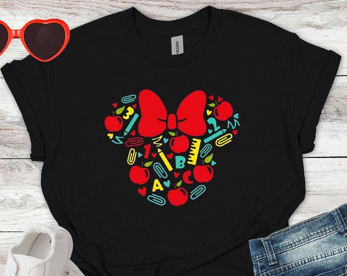 Featured listing image: ABC 123 Mouse Head Shirt | Teacher Approved