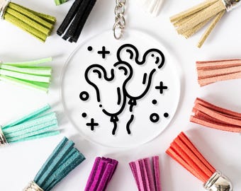Mouse Head Balloons Keychain