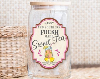 Sassy & Southern Fresh Made Sweet Tea | 16 oz Libbey Glass