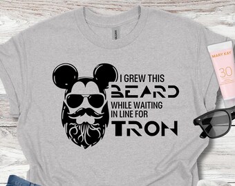 "I Grew This Beard While Waiting In Line for Tron Lightcycle Run" Shirt