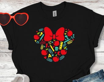 ABC 123 Mouse Head Shirt | Teacher Approved