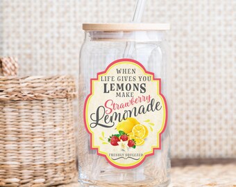 When Life Gives You Lemons Make Strawberry Lemonade | Libbey Glass 16 oz Cup