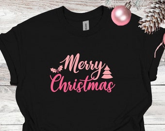 Pink Merry Christmas Shirt