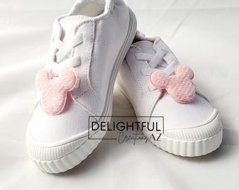 Soft Pink Mouse Head Shoe Clips