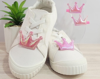 Dark Pink Iridescent Princess Crown Shoe & Hair Clips