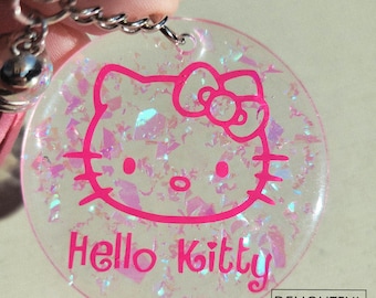 Hello Kitty Acrylic Keychain – Pink Tassel Charm