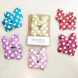 Minnie Mouse Bow Hair Clips