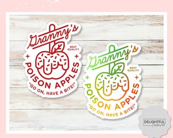 Granny's Poison Apples Sticker - Snow White inspired