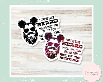 Peter Pan’s Flight Beard Sticker • Disney Dad Humor • Park Day Decal