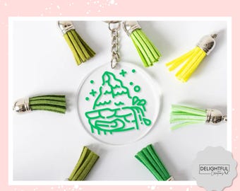 Matterhorn Keychain • Choose your color • Fantasyland Bag Charm • Disneyland Bag Tag • Disney Parks