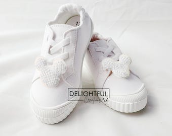 White Mouse Head Shoe Clips