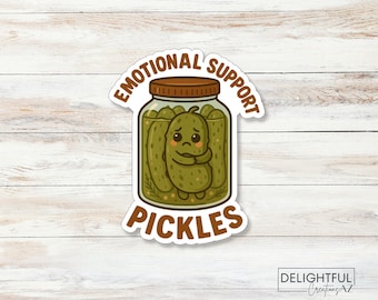 Emotional Support Pickles Sticker