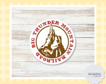 Frontierland Sticker • Big Thunder Mountain Railroad Ride Attraction Decal