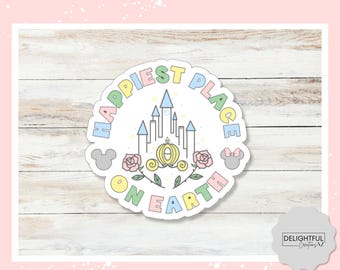 Happiest Place on Earth Sticker • Disney Park Souvenir Decal