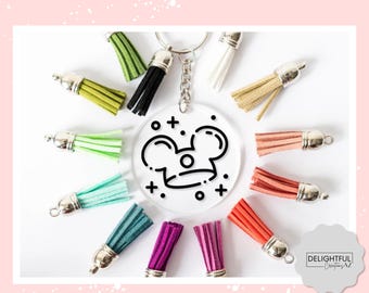 Mickey Mouse Ears Keychain • Choose your color • Disney Inspired Bag Charm