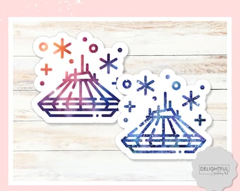 Space Mountain Decal • Tomorrowland Ride Inspired Vinyl Sticker • Disney Park Gift