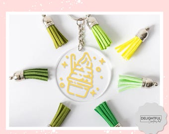 Dole Whip Keychain • Choose your color • Disney Snack Bag Charm • Theme Park Inspired Bag Tag