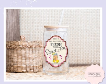 Sassy & Southern Fresh Made Sweet Tea | 16 oz Libbey Glass
