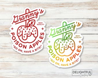 Granny's Poison Apples Sticker - Snow White inspired