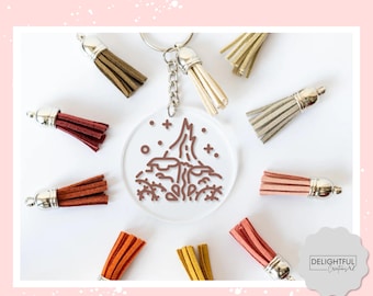 Splash Mountain Keychain • Choose your color • Disneyland Bag Charm • Disney World Bag Tag • Disney Parks